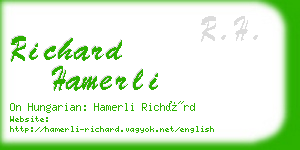 richard hamerli business card